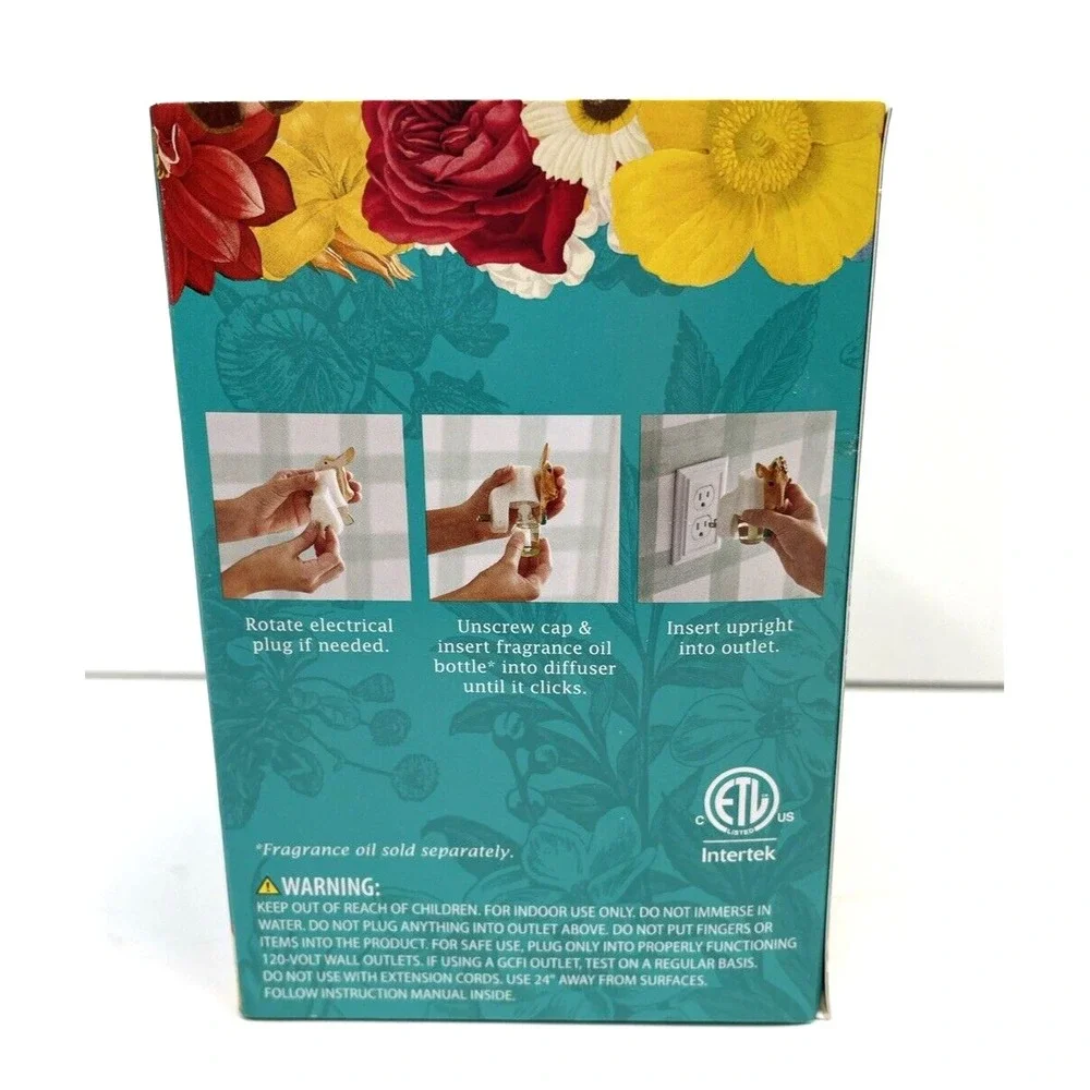 Pioneer Woman Aroma Accents Fragrance Plug-in Tulip Floral Diffuser